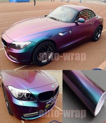 Full Roll – Car Glossy Chameleon Vinyl Wrap Sticker Green Purple – 98FT x 5FT AC