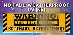 Zone Tech 3x Warning Student Driver Be Afraid Car Bumper Magnets Sign Reflective