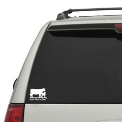 Just Ranchin’ STICKER VINYL DECAL COUNTRY FARMING RANCHER LIVESTOCK 4H FFA