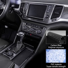 6D Car Auto Accessories Car Interior Wrap Sticker Carbon Fiber Glossy Vinyl Film