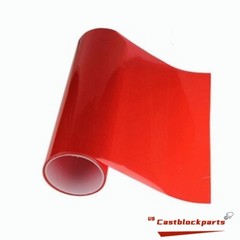 Transparent Lens Vinyl Protection Wrap Red Film Fit Headlight Taillight 12″x78″