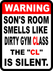 funny sons room door decal sticker New easy to apply, removable, fathead type