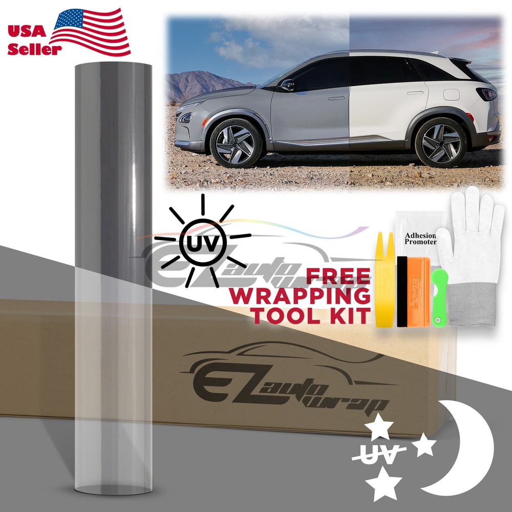 Paint Protection PPF UV Clear To Smoke Black Headlight Taillight Fog Tint Film