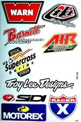 Dirt Bike Motorcycles Supercross Motocross ATV Lot 6 vinyl decals stickers D6015