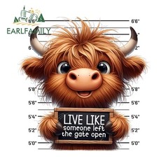 EARLFAMILY 5.1″ Easily DISTRACTED By Cows Car Stickers Creative Auto JDM Decals