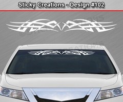 Design #102 TRIBAL ACCENT Windshield Decal Window Sticker Vinyl Graphic Banner