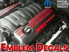 Dodge Challenger 392 Hemi Engine Decal SRT 09 2010 11 12 13 14 15 16 17 18 19