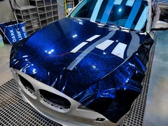 ESSMO PET Marble Forged Gloss Carbon Fiber Royal Blue Vehicle Vinyl Wrap Decal