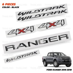 Set Black Sticker Decal Side Rear Fits Ford Ranger T6 T7 Wildtrak 2015 – 2018