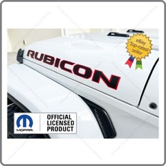 (2x) Jeep Gladiator RUBICON Hood Decals Stickers Map Topo Lines Red Black UV1A1