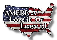 American Flag, America Love it or Leave it, Sticker Decal, USA, Truck car Window