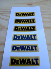 DeWalt Tools Vinyl Sticker Decal Tool Box Garage Truck Bumper Water Resistant