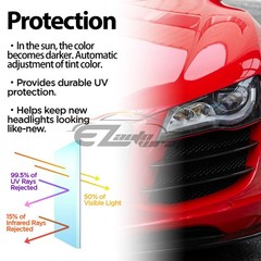 12″ PPF Clear To Smoke Paint Protection Film UV Headlight Taillight Tint Wrap