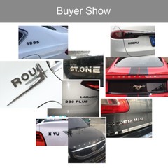 J&J Bro™ Metal Chrome Car Sticker Letter Alphabet Number Emblem 45MM Large Size