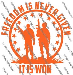 Freedom Is Not Given, It Is Won, Military,Support Our Troops, Custom Vinyl Decal