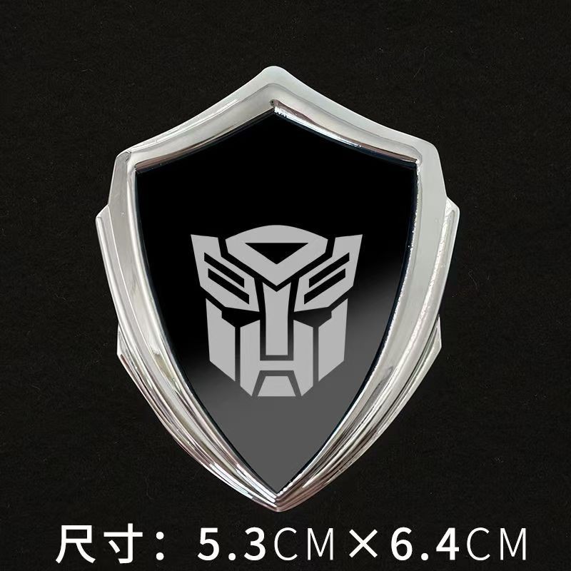 3D Metal Transformers Autobot Deception Car Badge Emblem Shield Decal Sticker