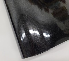 High Gloss Black Metallic Vinyl Car Auto Wrap Film Sticker Decal Sheet Roll