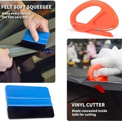Car Window Tint Kit Vinyl Wrap Tools Squeegee Vehicle Film Application Set