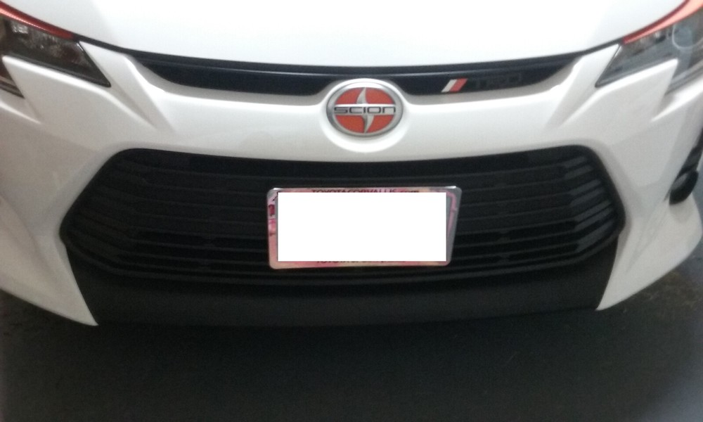 2014-16 Scion tC Front Bumper Pre-Cut Matte Black Carbon Fiber Vinyl Wrap
