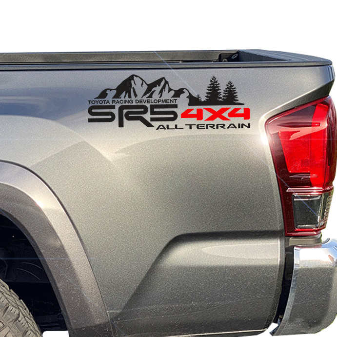 SR5 4X4 All Terrain Tacoma Mountain Toyota Truck vinyl decals sticker 2013-2023