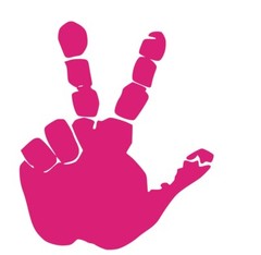 Set of Hand Wave Peace Wave Decal for Jeep Side Mirrors- Left & Right