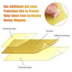 Universal Golden Yellow Headlight Taillight Fog Light Tint Overlay Vinyl Film