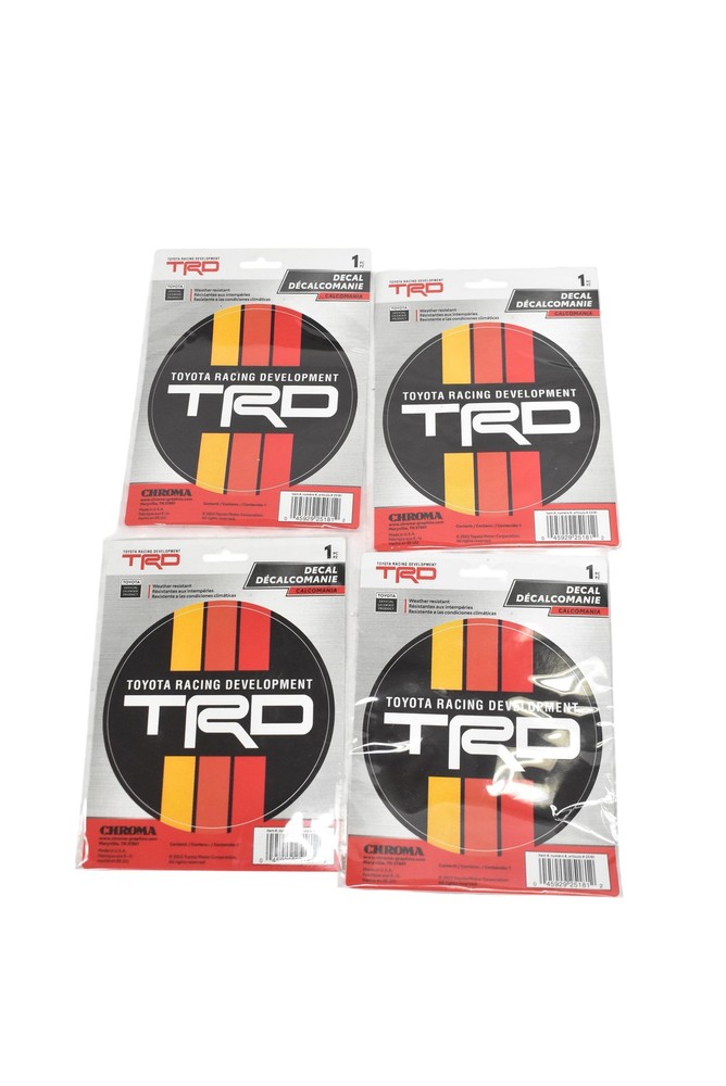 Chroma TRD Toyota Racing Dev Vinyl Decal Sticker Multicolor 25181 4 Pack