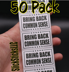 50PCS BRING BACK COMMON SENSE political stickers president decals vote 2024