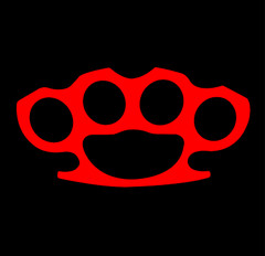 Brass Knuckle Decal Multiple Colors Available Defense Fight Swing Thug LIFE jdm