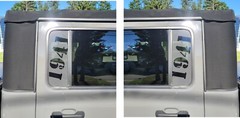 Rear side window 1941 Decal For Jeep Fits Gladiator Wrangler 2018-2024