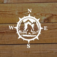 Bigfoot Compass Decal. Perfect for Car Windows or anything with a hard surface.