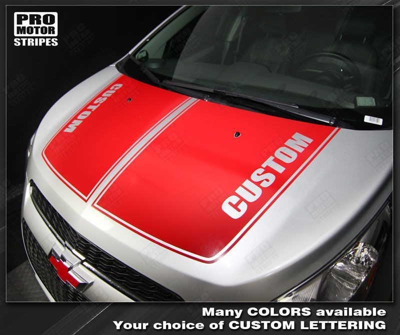 Chevrolet Spark 2013 2014 2015 Hood Stripes Decals Pin Striping (Choose Color)