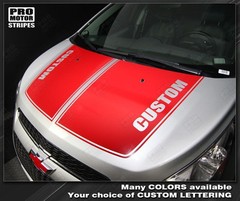 Chevrolet Spark 2013 2014 2015 Hood Stripes Decals Pin Striping (Choose Color)