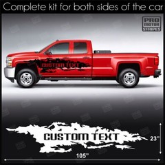 Side Mud Splash Decals Stripes For Chevrolet Silverado Colorado S10 WT LT EV