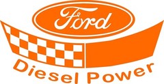 Ford Diesel Power Decal 8″in w x 4.1″in h in your choice of Color