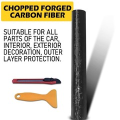 Gloss Forged Carbon Fiber CF Black Silver Gold Red Vinyl Car Wrap Sticker Decal