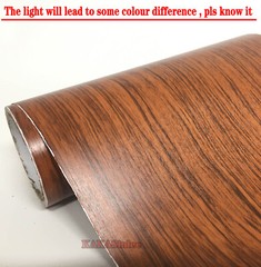 12″ Wide Wood Textured Grain Strips Vinyl Wrap Sticker Furniture Repair No.9723