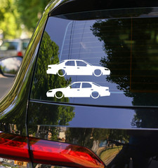 x2 Lowered Car Silhouette Decal Stickers for Toyota Camry XV20 1997-2001