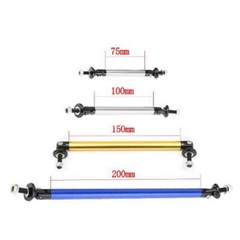 2x Adjustable Front Bumper Lip Splitter Spoiler Strut Rod Tie Support Bar Black