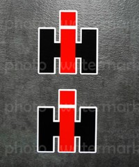 2pc IH INTERNATIONAL HARVESTER sticker decal Tractor Truck Farm Window Pick Size