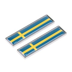 Badge Emblem Sticker Car Auto Rear Trunk Alloy Decal Sweden Swedish Decor Flag