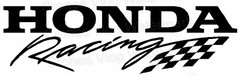 Honda Racing Checkered Flag Civic Accord window DECAL/STICKER 8” White