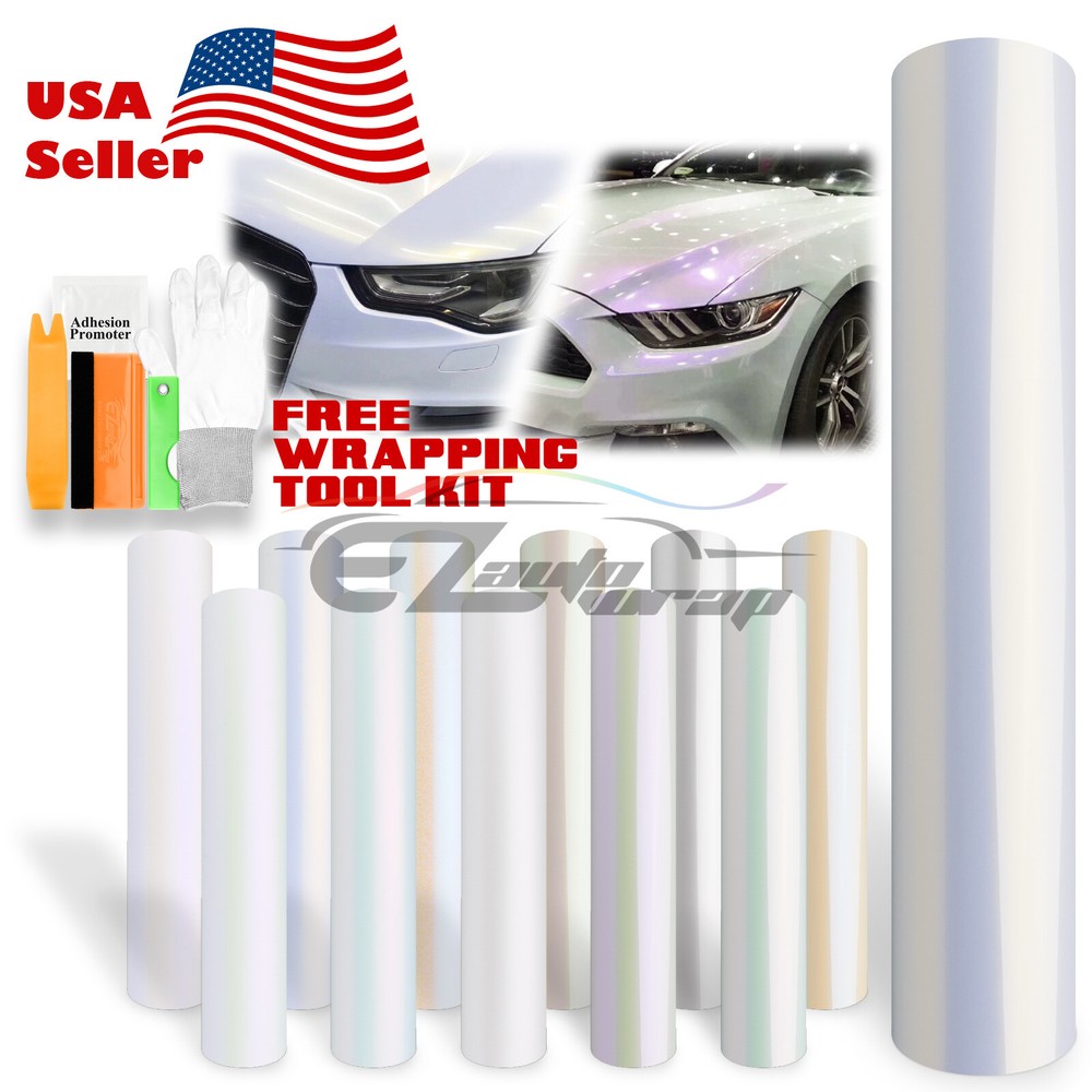 Pearl White Gloss / Matte Metallic Style Vinyl Wrap Sticker Decal Air Release