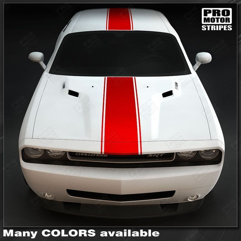 Dodge Challenger Redline Style Center Stripes Decals 2011 2012 2013 2014