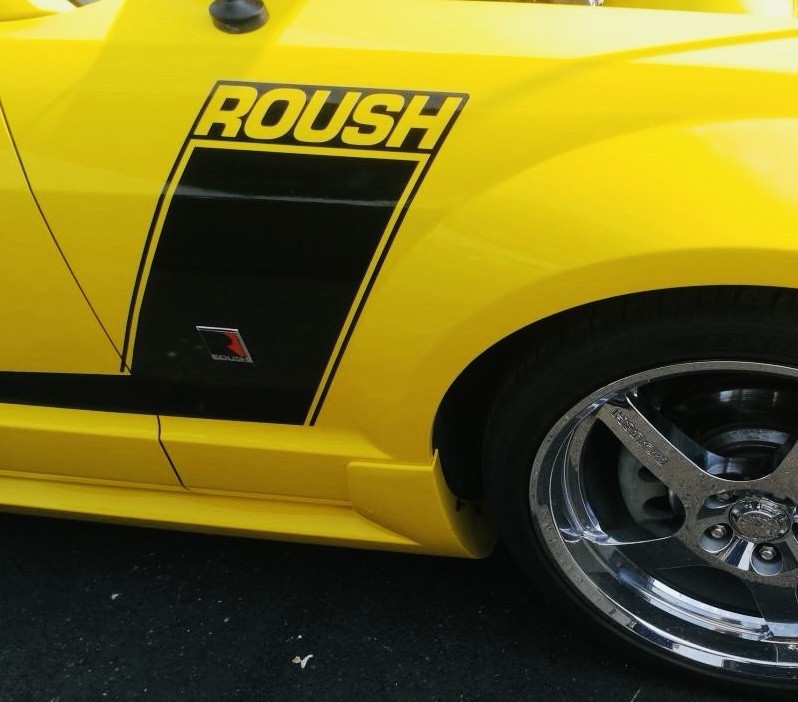 OEM ROUSH BOLD SIDE DOOR GRAPHIC DECALS NEW 2PC SET FITS MUSTANG ORACLE