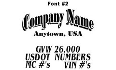 Business Truck Lettering | Semi Truck Door Lettering Company Name Truck Decal 1