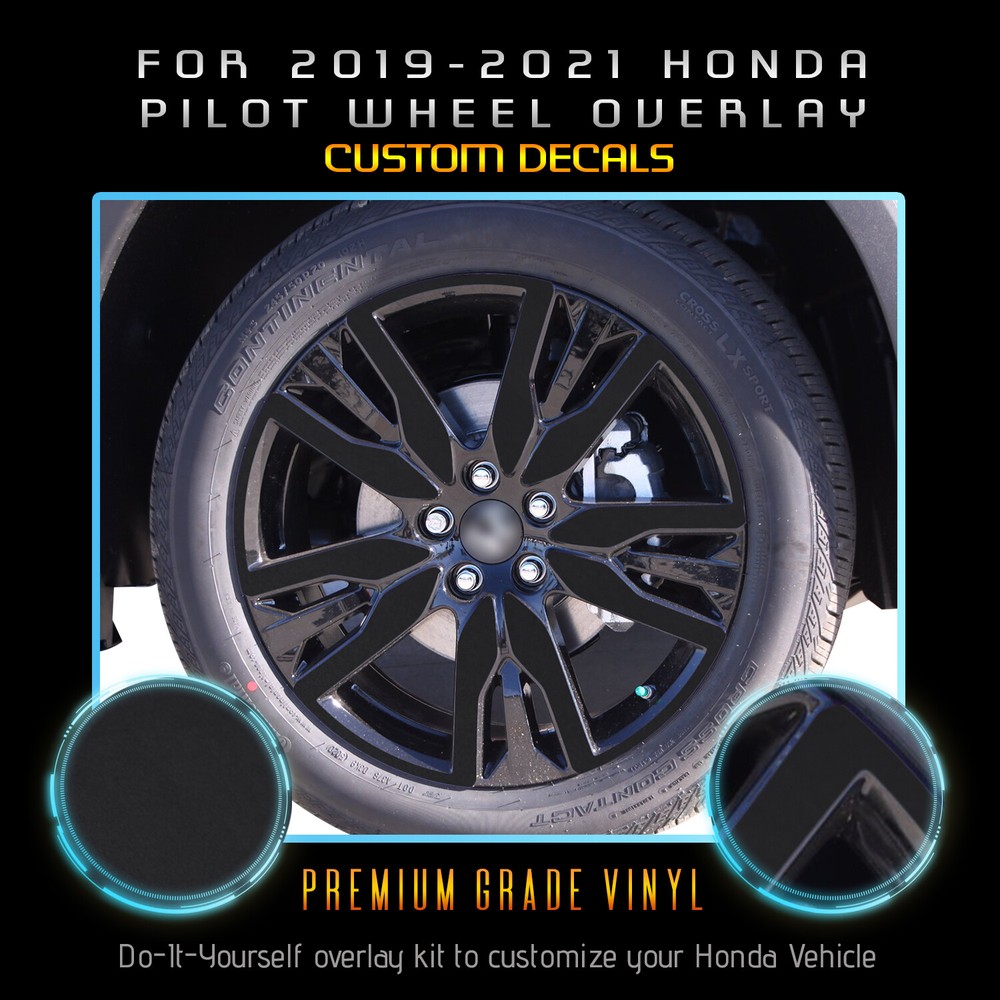 For 2019-2021 Honda Pilot Wheel Overlay Graphic Decal – Matte Vinyl