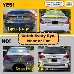 Reflective Student Driver Sign – 12″x3″ Magnetic Safety Bumper Sticker 2-Pack