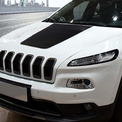for Jeep Cherokee 2014-2026 Front Engine Hood Decal Trim Sticker PVC Matte Black
