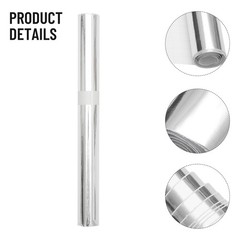 Silver Chrome Mirror Vinyl Wrap Film Roll Sheet Air Bubble 12 X 60 In